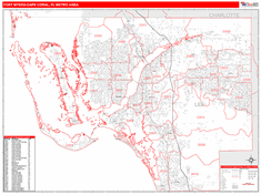 Fort Myers-Cape Coral RedLine Wall Map